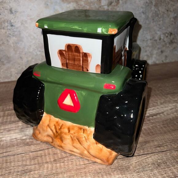 John Deere Tractor Ceramic Gibson Cookie Jar 2000 Collector Item Farm Barn Yard - Picture 4 of 11